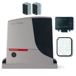 Nice ROBUS 500HS zestaw automatyki 24V do bram przesuwnych o ciężarze do 500kg, wersja HI-SPEED