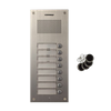 Commax Domofon wielorodzinny zestaw domofonowy stacja bramowa z czytnikiem RFID dla ośmiu abonentów DR-8UM/RFID + 8 unifonów DP-SS