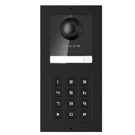 Wideodomofon Vidos ONE IP zestaw wideodomofonowy monitor M2020 + natynkowa stacja bramowa S2102-D z szyfratorem