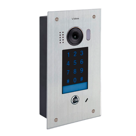 Vidos S1401D jednoabonentowa stacja bramowa wideodomofonu cyfrowego z wbudowanym zamkiem szyfrowym Vidos DUO