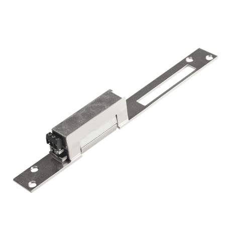 Scot ES-S12DCN-BS elektrozaczep standardowy symetryczny z blokadą i sygnalizacją, o obniżonym poborze prądu