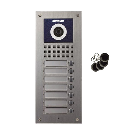 Commax DRC-7UC/RFID Kamera 7-abonentowa z regulacją optyki i czytnikiem RFID, panel zewnętrzny