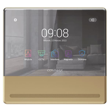 Commax CDV-70QT GOLD monitor 7" głośnomówiący Smart HD Mirror