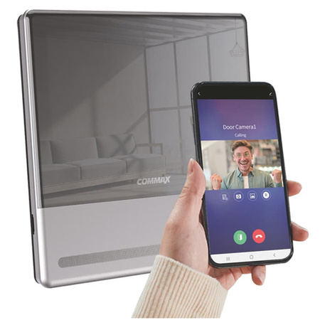 Commax CDV-70QT(DC) NEO SILVER monitor 7" głośnomówiący Smart HD Mirror