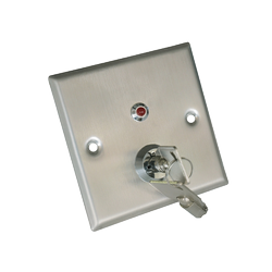 Scot KS-1N metalowy przełącznik kluczykowy, dioda informacyjna LED, tamper antysabotażowy