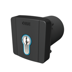 CAME SELD2FDG – stacyjka do montażu podtynkowego z niebieskim podświetleniem i wkładką DIN 806SL-0060