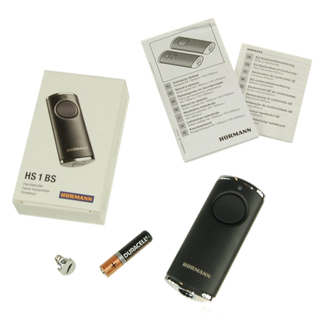 Pilot Hormann HS 1 BS BiSecur 4511722 nadajnik 1-kanałowy czarny matowy