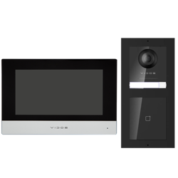 Wideodomofon Vidos ONE IP zestaw wideodomofonowy monitor M2010 + natynkowa stacja bramowa S2102-EM z czytnikiem zbliżeniowym RFID