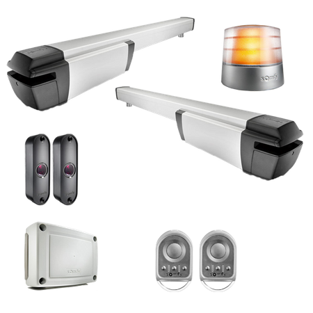 Somfy Ixengo L 24V io Comfort Pack 1216558 zestaw automatyki do bram skrzydłowych do 4 m i 400 kg