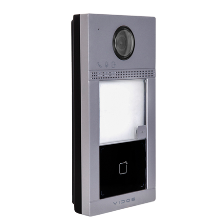 Vidos S2401-N jednoabonentowa stacja bramowa wideodomofonu z serii Villa z wbudowanym czytnikiem zbliżeniowym RFID montaż natynkowy