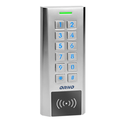Orno OR-ZS-818 zamek szyfrowy wąski z czytnikiem kart i breloków zbliżeniowych, IP66, 2 przekaźniki 2A
