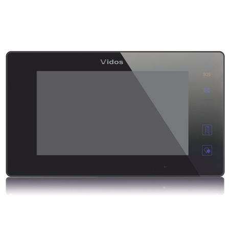 Vidos zestaw wideodomofonowy 2 monitory M1021B z wbudowaną pamięcią + kamera S1102A + zasilacz P24/18