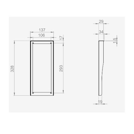 Commax OS-7P osłona aluminiowa do montażu podtynkowego stacji bramowych