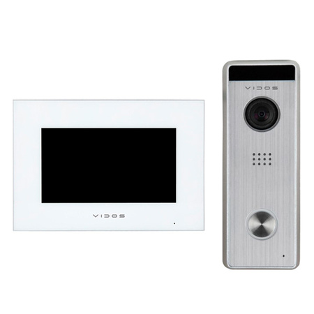 Vidos zestaw wideodomofonowy z serii Vidos X monitor dotykowy M10W-X z wbudowanym WiFi + jednoabonentowa stacja bramowa S10