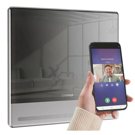 Commax CDV-1004QT(DC) NEO SILVER monitor 10,1" głośnomówiący Smart HD Mirror