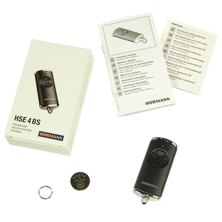 Pilot Hormann HSE 4 BS BiSecur 4511734 nadajnik 4-kanałowy czarny matowy, z chromowanymi nakładkami