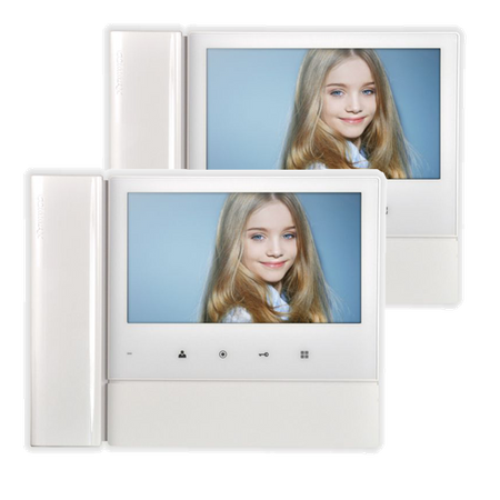 Commax zestaw wideodomofon kamera DRC-2UC + 2 monitory CDV-70N WHITE