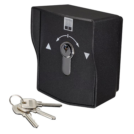 Scot KS-3RW metalowy przełącznik kluczykowy do rolet, natynkowy, zewnętrzny