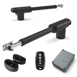 King Gates LINEAR 400 24V zestaw automatyki do bram dwuskrzydłowych o długości skrzydła do 3m i ciężarze do 300kg, zestaw z jednym pilotem