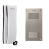 Commax Domofon wielorodzinny zestaw domofonowy stacja bramowa dla dwóch abonentów DR-2UM + 2 unifony DP-SS