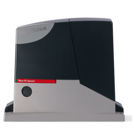 Nice Robus250HS zestaw automatyki 24V do bram przesuwnych o wadze do 250kg, wersja HI-SPEED zestaw z listwą zębatą i dwoma pilotam