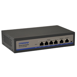 Commax CIOT-H4L2 6-portowy switch PoE przeznaczony do zasilania urządzeń IP