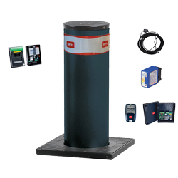 BFT PILLAR B 275/800.6C L zestaw zapory drogowej 230V, oświetlenie LED, średnica cylindra 275 mm, wysokość 800 mm zestaw z pętlą indukcyjną i zasilaniem awaryjnym