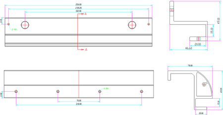 Scot BK-600GZ uchwyt montażowy typu "GZ" przeznaczony do witryn szklanych