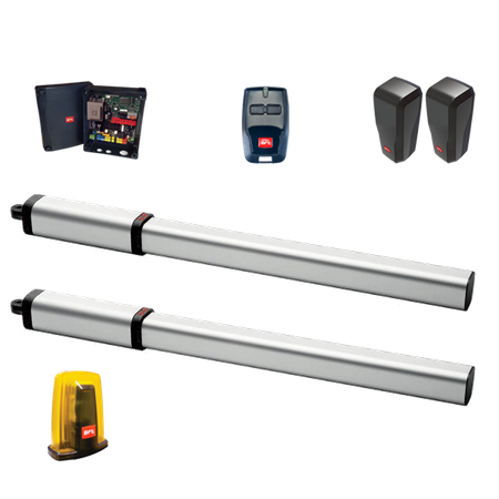 BFT LUX 2B KIT zestaw automatyki do bram skrzydłowych o długości skrzydła do 2m i wadze do 300kg zestaw z lampą
