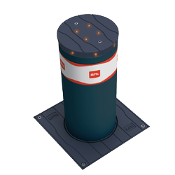 BFT RANCH B 219/500 L stała zapora drogowa z oświetleniem LED, średnica cylindra 220 mm, wysokość 500 mm