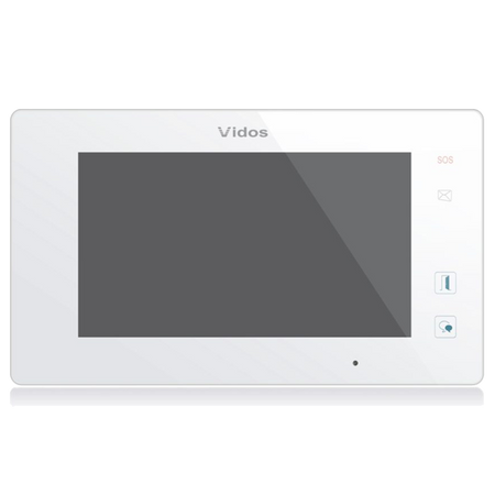 Vidos zestaw wideodomofonowy monitor M1021W + stacja bramowa S1401D z wbudowanym zamkiem szyfrowym + zasilacz M-SEP/HDR-30-24