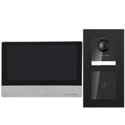 Wideodomofon Vidos ONE IP zestaw wideodomofonowy monitor M2020 + podtynkowa stacja bramowa S2202-EM z czytnikiem zbliżeniowym RFID