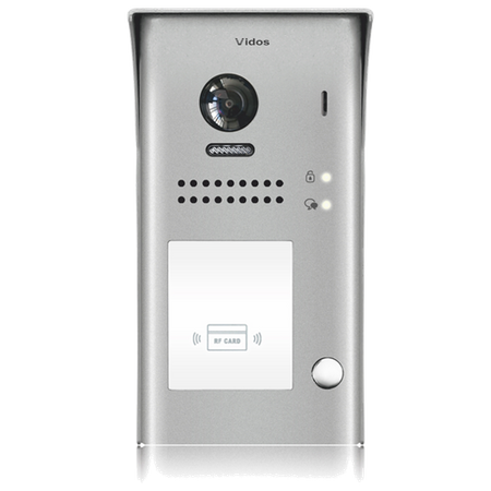 Vidos zestaw wideodomofonowy monitor M1022W + stacja bramowa S1101A z wbudowanym czytnikiem zbliżeniowym + zasilacz M-SEP/HDR-30-24