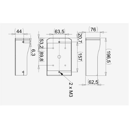 Commax OS-1NS osłona aluminiowa do montażu natynkowego stacji bramowych