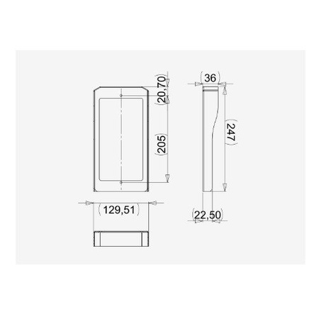 Commax OS-3PS osłona aluminiowa do montażu podtynkowego stacji bramowych