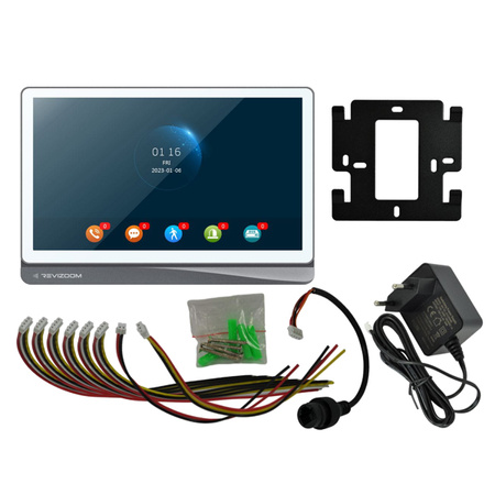 REVIZOOM RM-T404HDI WHITE dotykowy monitor 10" głośnomówiący z wbudowanym WiFi oraz modułem pamięci