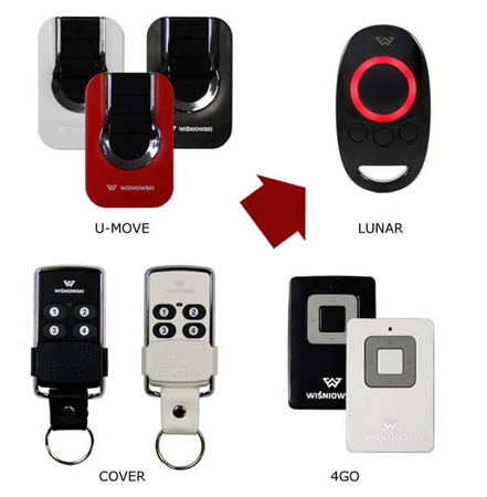 Pilot do bramy 4-kanałowy Wiśniowski LUNAR U-Move Intro Cover