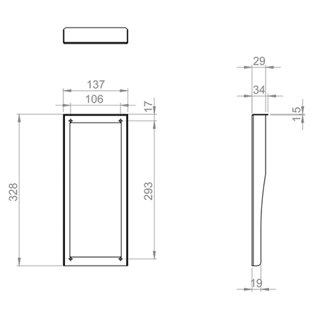 Commax OS-7PB osłona aluminiowa do montażu podtynkowego stacji bramowej