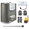 Somfy ELIXO 500 3S RTS Comfort Pack 1216364 zestaw automatyki do bram przesuwnych do 8 m i 500 kg, listwa