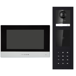 Wideodomofon Vidos ONE IP zestaw wideodomofonowy monitor M2010 + natynkowa stacja bramowa S2103-EM-D z czytnikiem zbliżeniowym RFID i szyfratorem