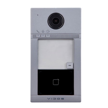Wideodomofon Vidos ONE IP zestaw wideodomofonowy monitor M2010 + natynkowa stacja bramowa S2401-N z wbudowanym czytnikiem zbliżeniowym RFID