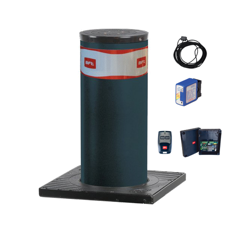 BFT PILLAR B 275/600.6C L zestaw zapory drogowej 230V, oświetlenie LED, średnica cylindra 275 mm, wysokość 600 mm zestaw z pętlą indukcyjną