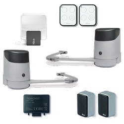 Nice HOPP zestaw automatyki 24V do bram skrzydłowych o szerokości bramy do 4,8m, dla skrzydła o długości do 2,4m