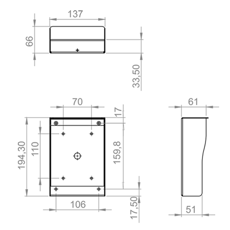 Commax OS-8N osłona aluminiowa do montażu natynkowego stacji bramowej