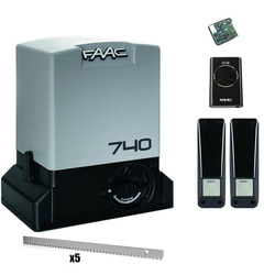 Faac 740 Delta 2 zestaw automatyki do bramy przesuwnej o wadze do 500kg zestaw z listwą