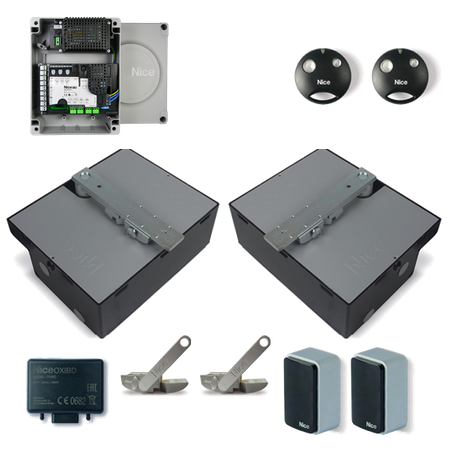 Nice BIG FAB podziemny zestaw automatyki 24V do bram skrzydłowych o szerokości bramy do 10m, dla skrzydła o długości do 5m, zestaw z pilotami SMILO