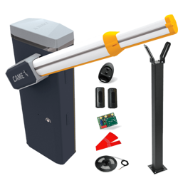 Came Gard GT8 szlaban 24V do intensywnego użytkowania z ramieniem o długości 7,8m, zestaw z pilotem, oświetleniem i podporą stałą