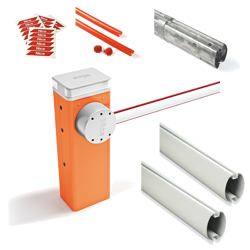 Nice M-BAR M7BAR szlaban elektromechaniczny do obiektów prywatnych, publicznych i zastosowań przemysłowych, o długości ramienia do 7m