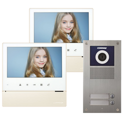Commax zestaw wideodomofon kamera DRC-2UC + 2 monitory CDV-70H WHITE