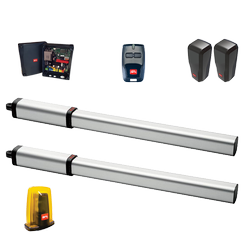 BFT LUX 2B KIT zestaw automatyki do bram skrzydłowych o długości skrzydła do 2m i wadze do 300kg zestaw z lampą
